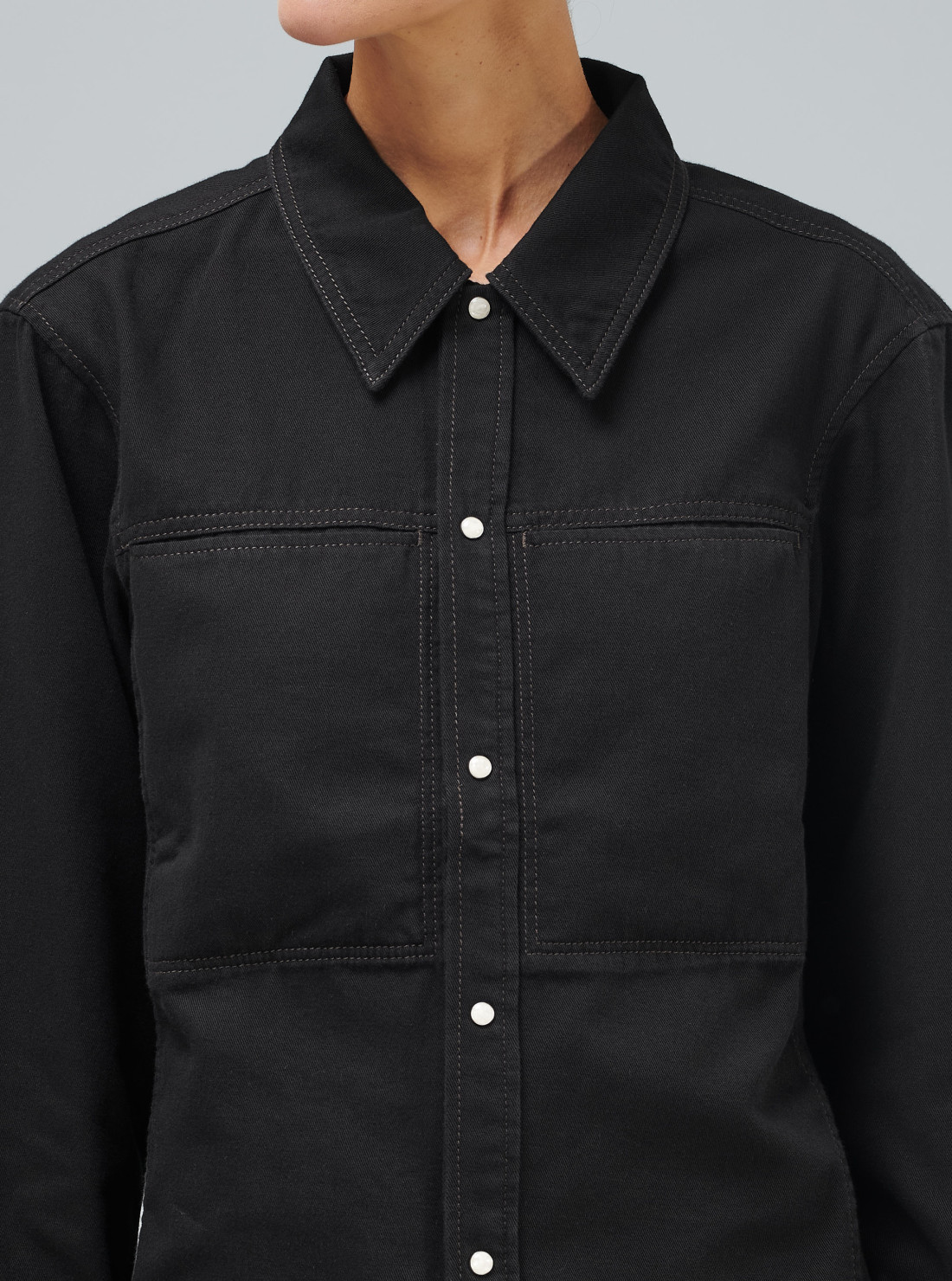 Chemise ajustée en denim