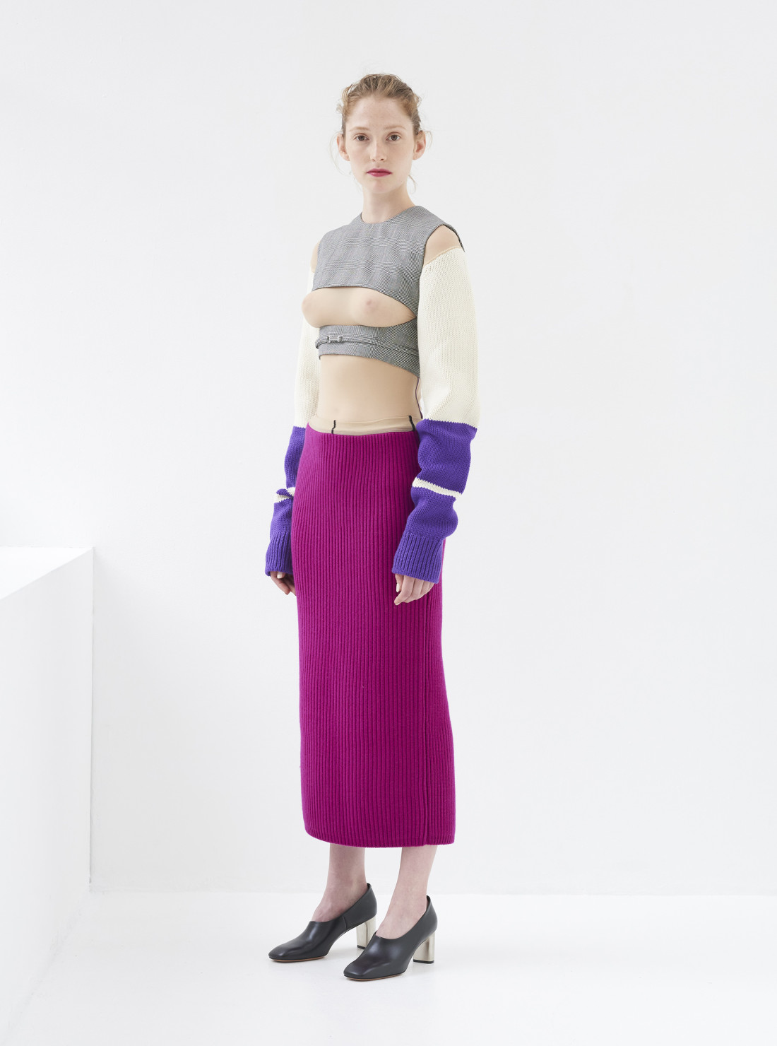 Jupe en maille de laine cachemire