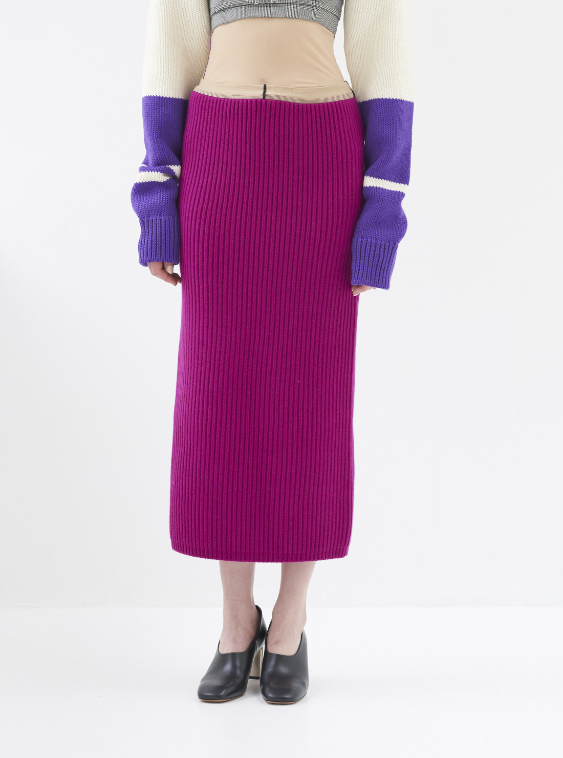 Jupe en maille de laine cachemire