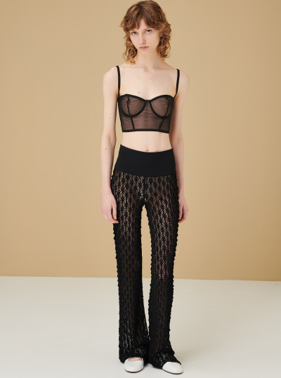 Lace knit pants 2