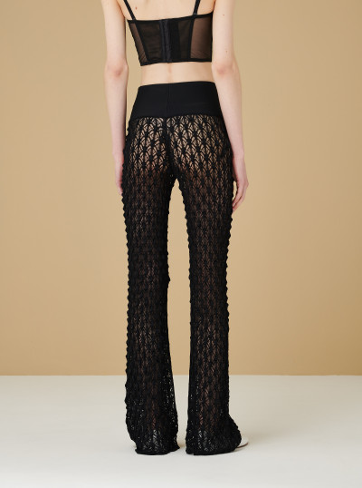 Pantalon en maille dentelle