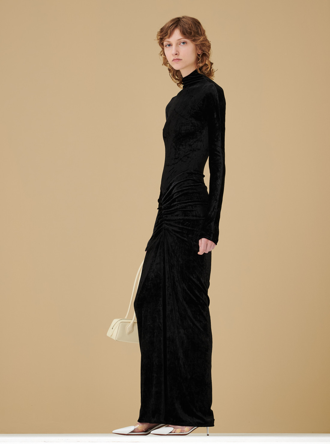Draped Velvet Dress