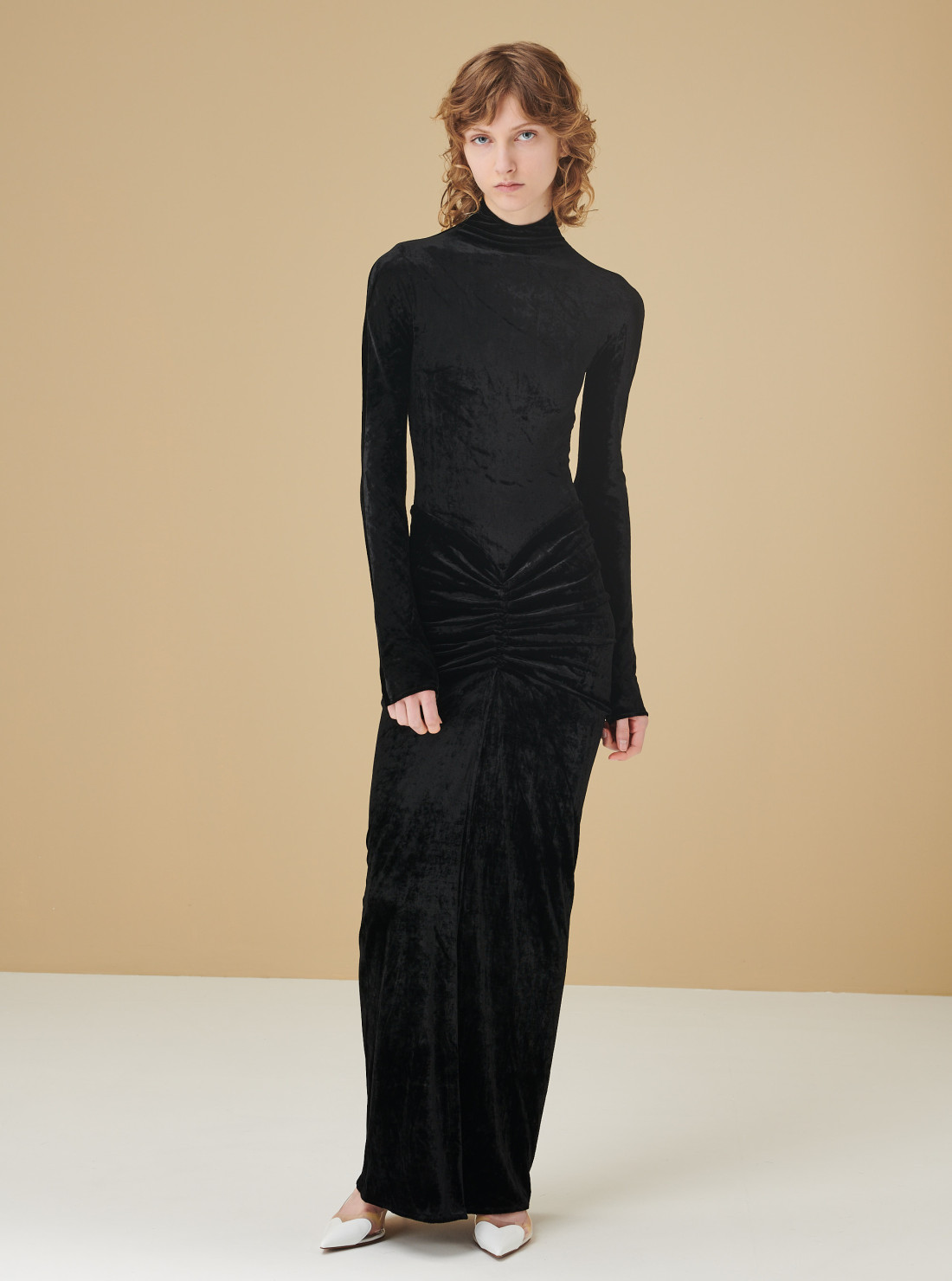 Draped Velvet Dress