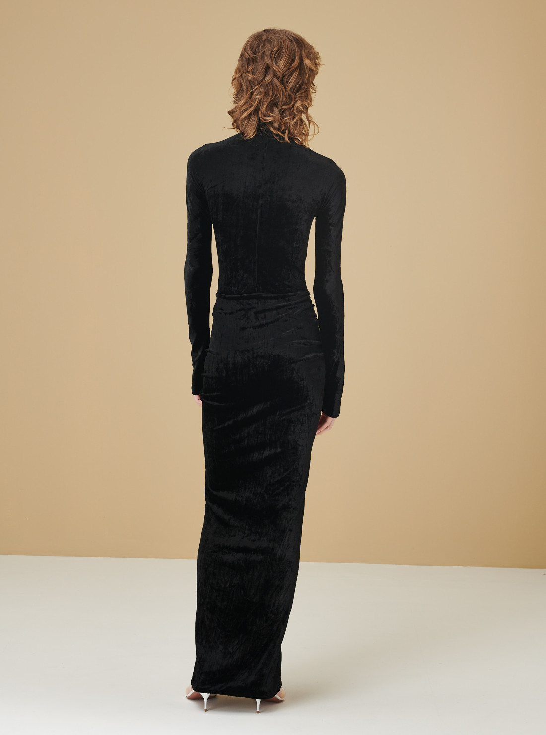 Draped Velvet Dress