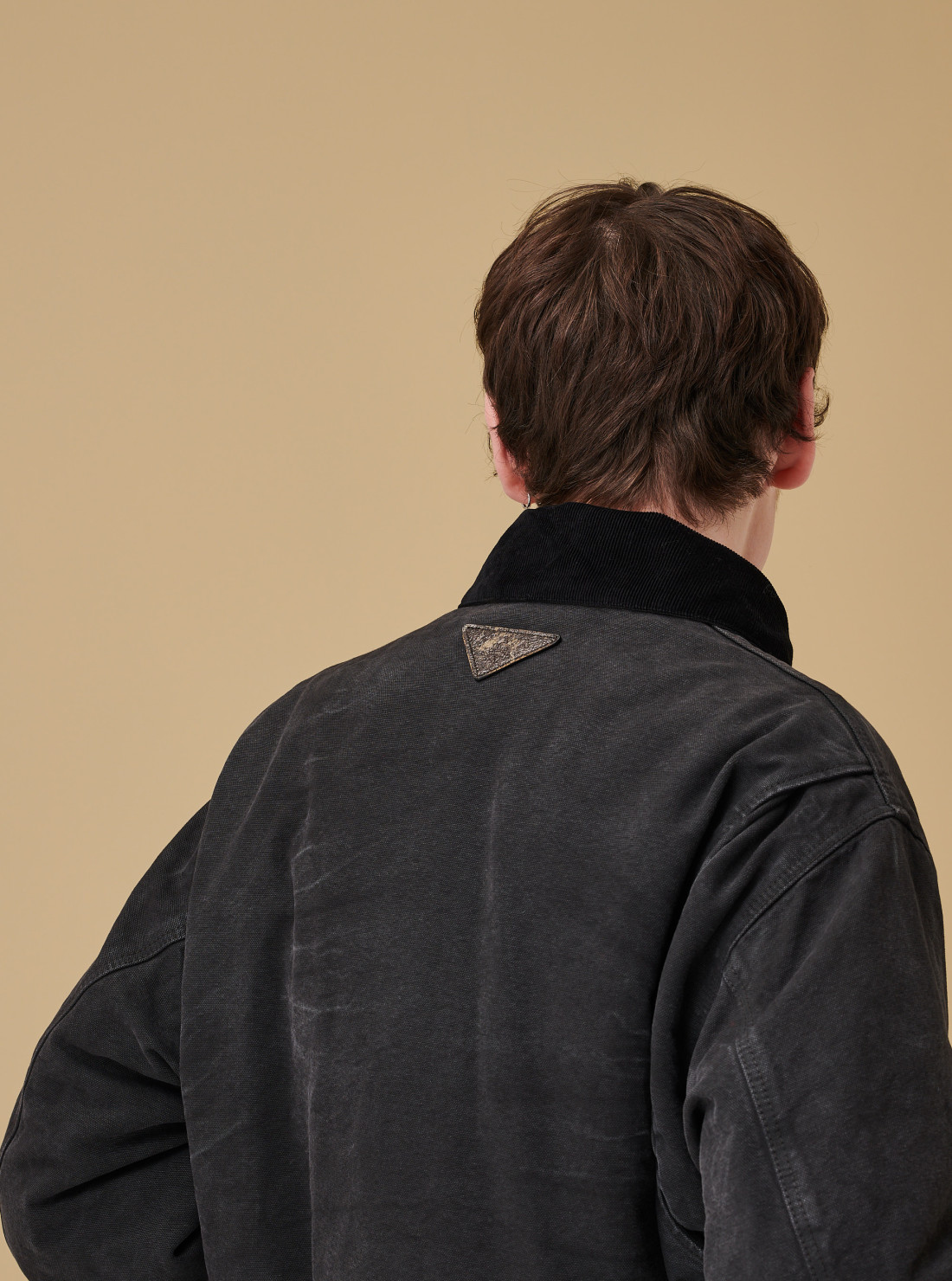 Cotton blouson jacket with shearling...