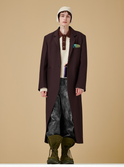 Manteau long à pochette