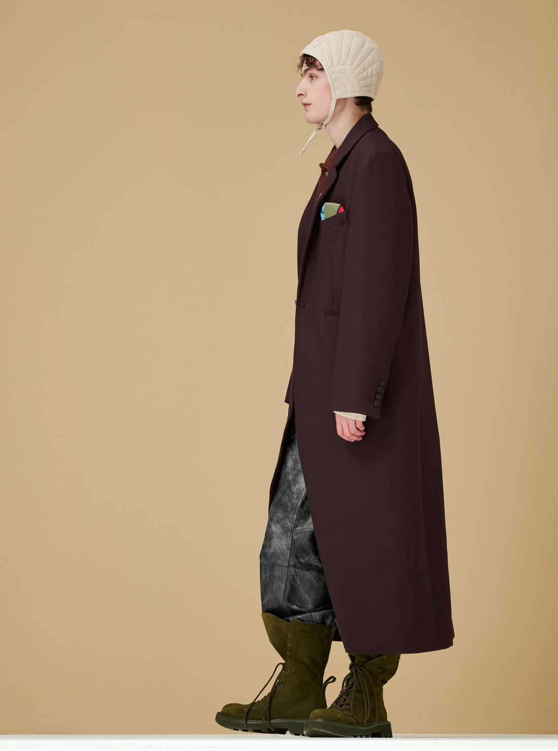 Manteau long à pochette