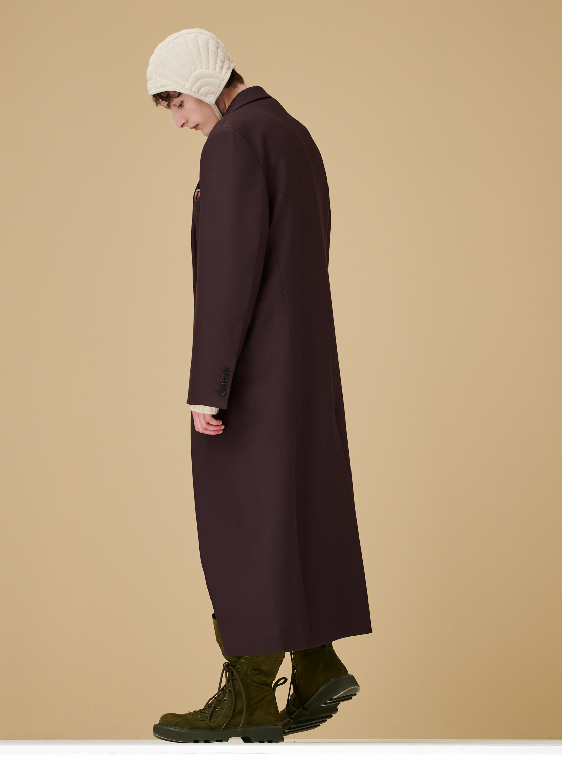 Manteau long à pochette