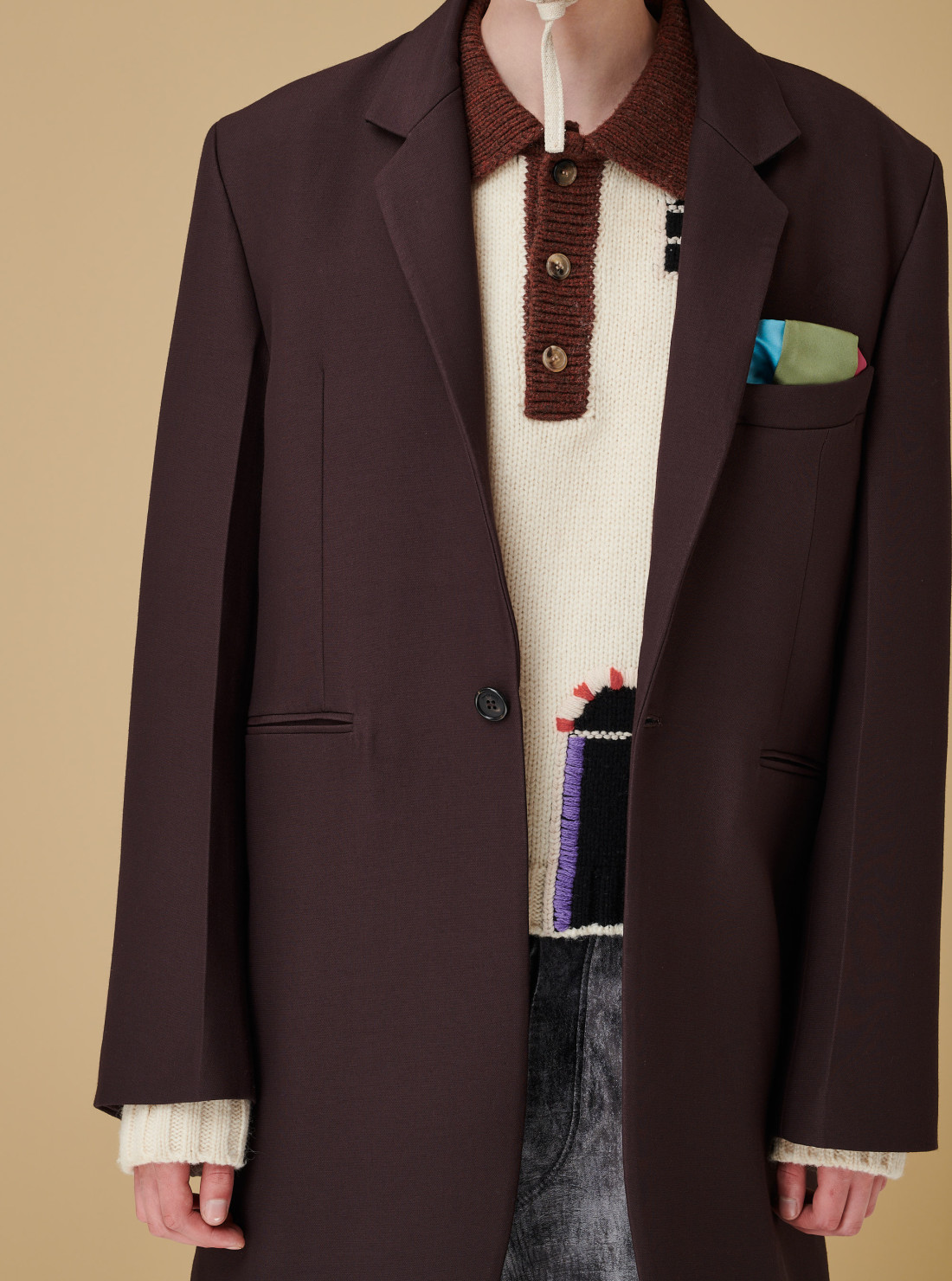 Manteau long à pochette