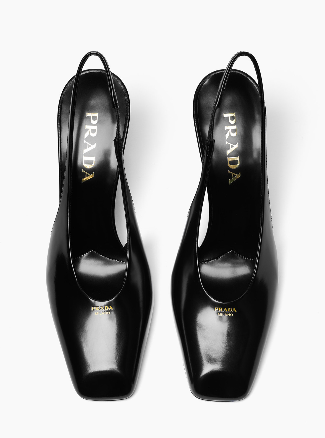 Patent leather slingback pumps