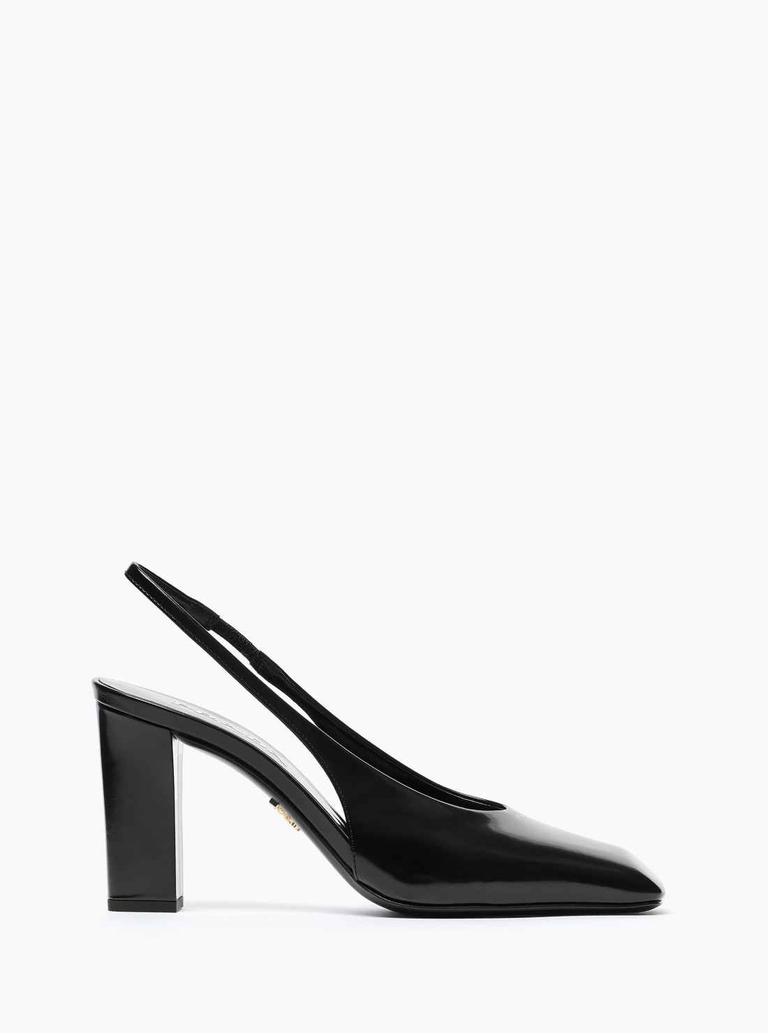 Patent leather slingback pumps