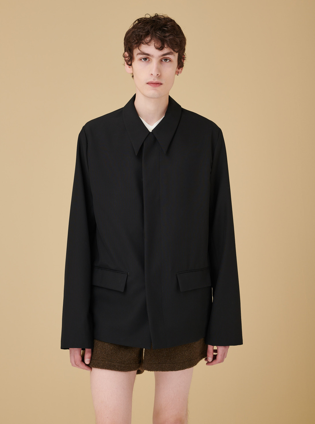 Veste en laine fluide