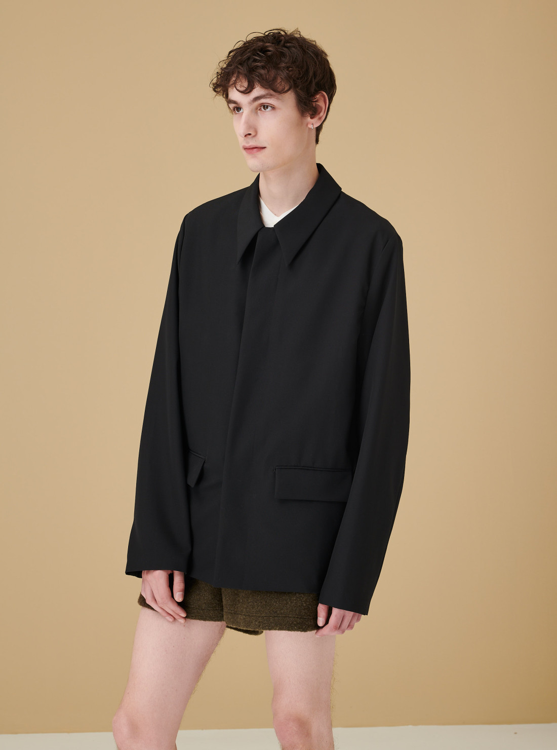 Veste en laine fluide