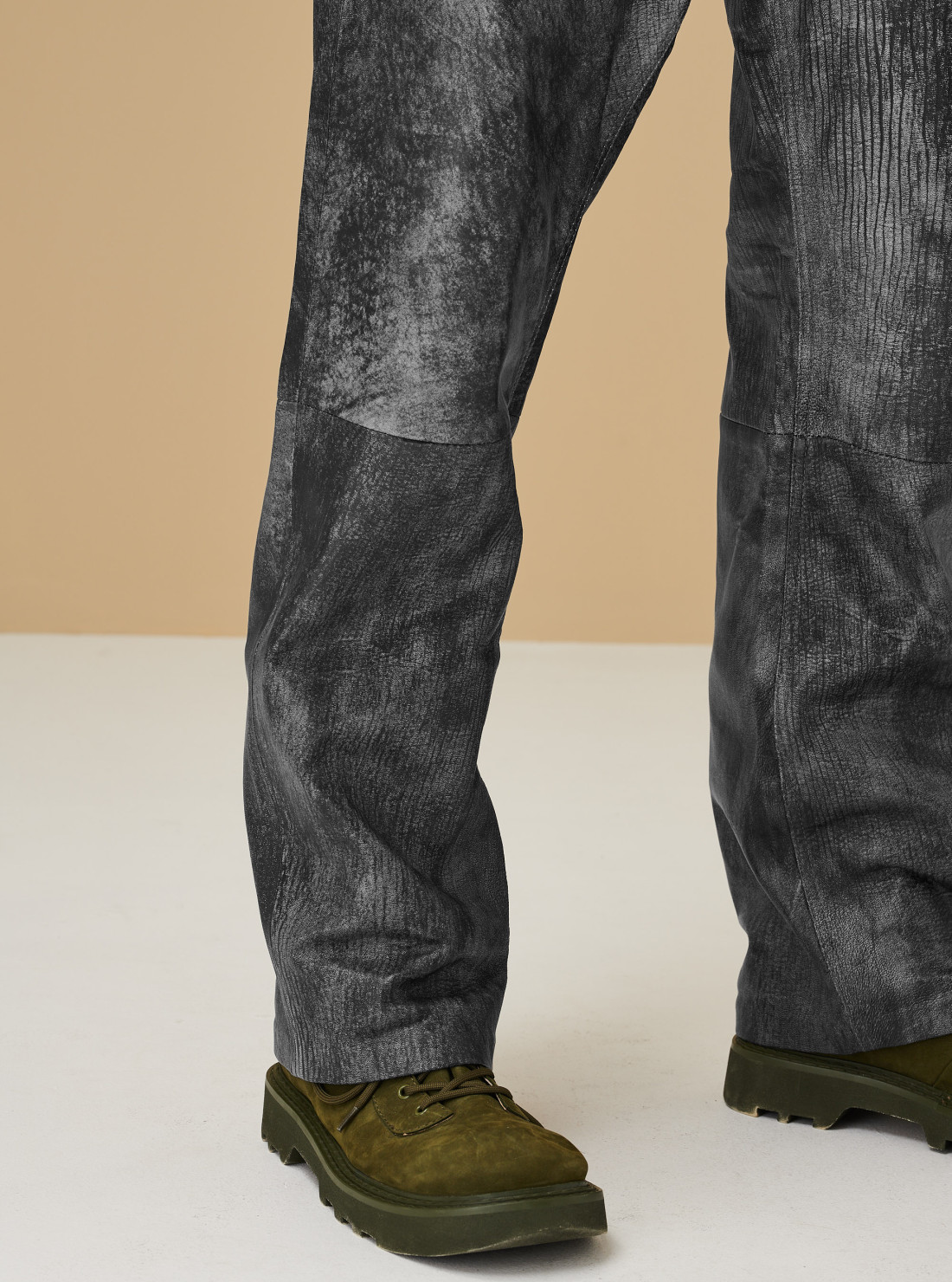 Straight Leg leather Trousers
