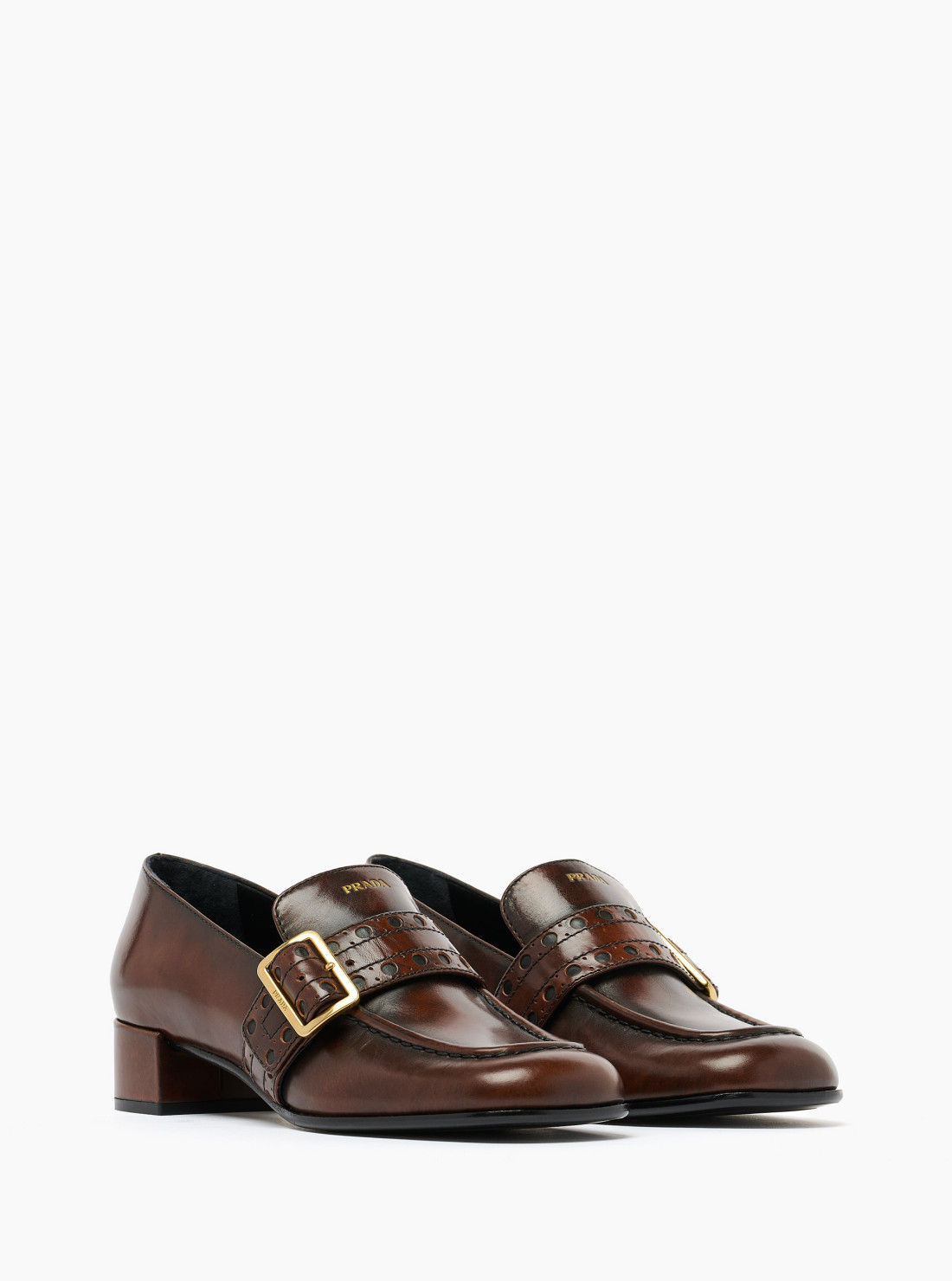 Loafers with buckle