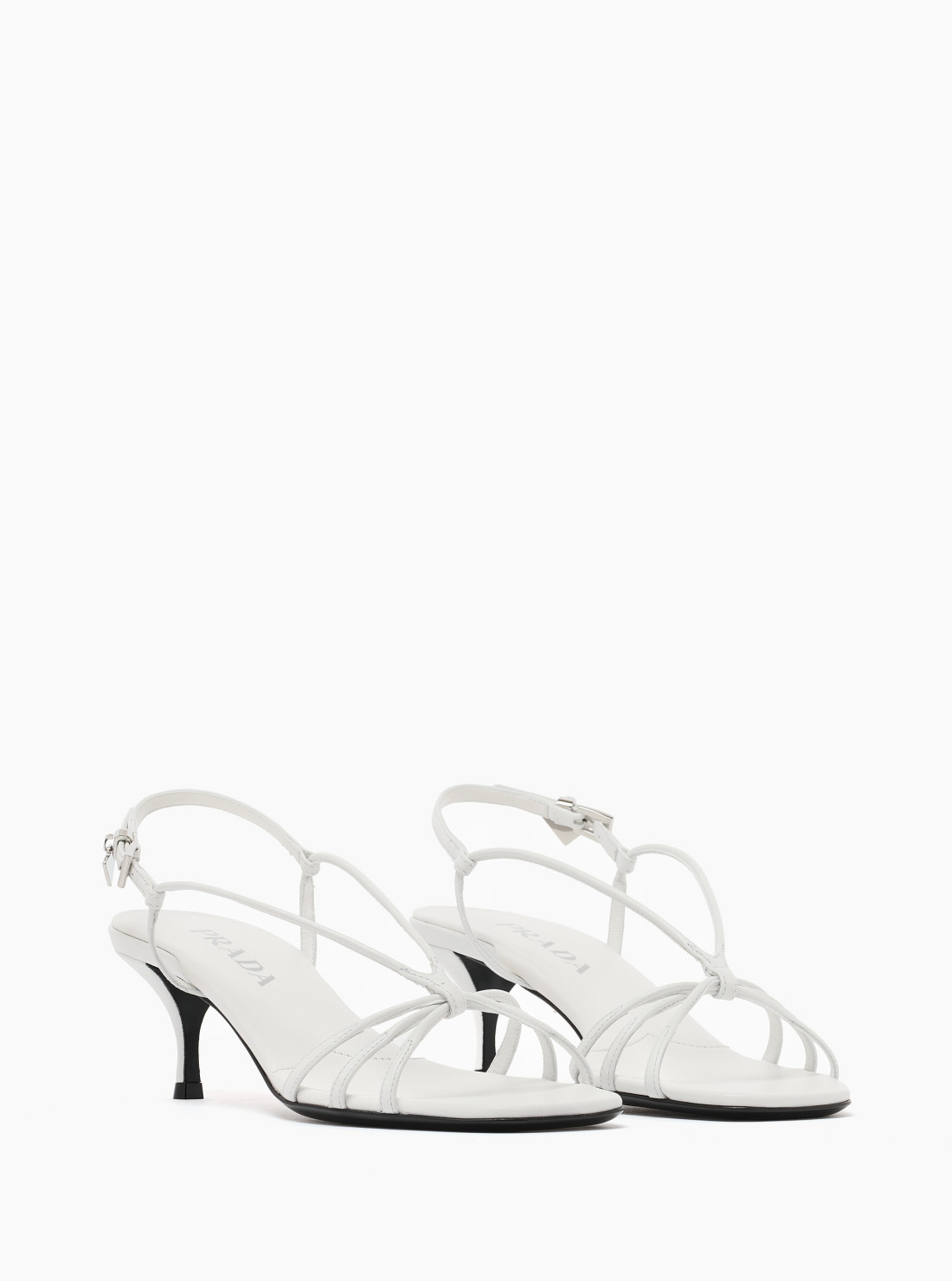 Sandales à talon en cuir