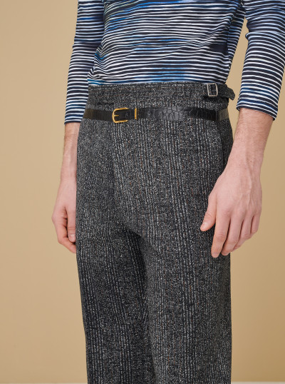"tweed" printed trousers