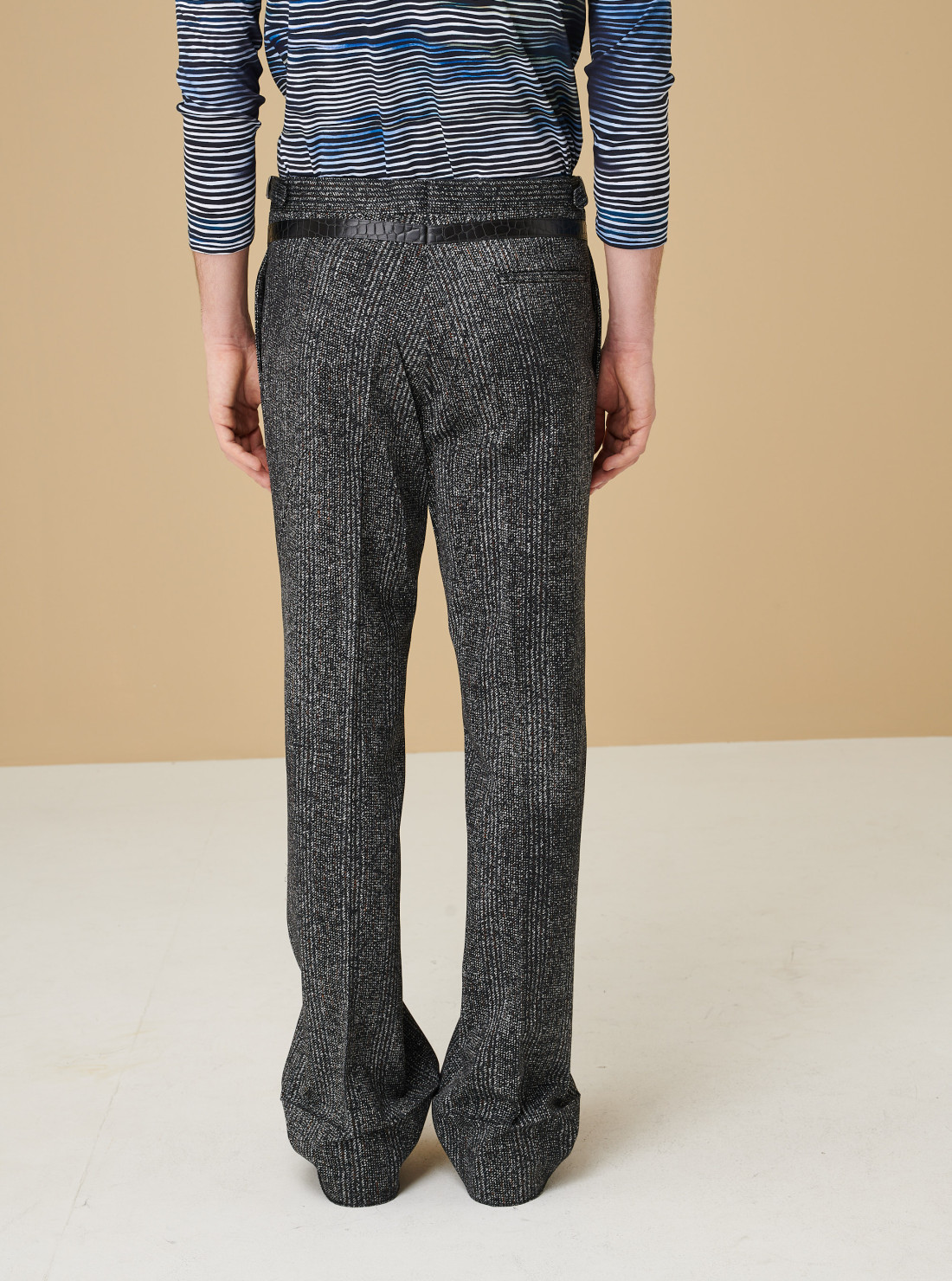 "tweed" printed trousers