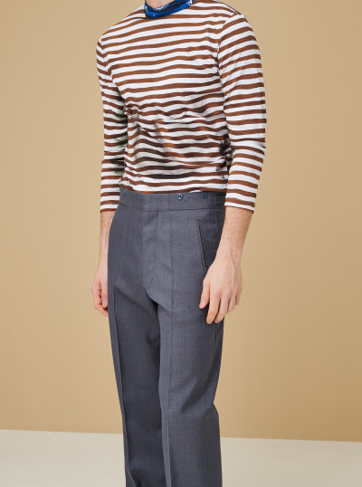 Pantalon en mohair et soie 2