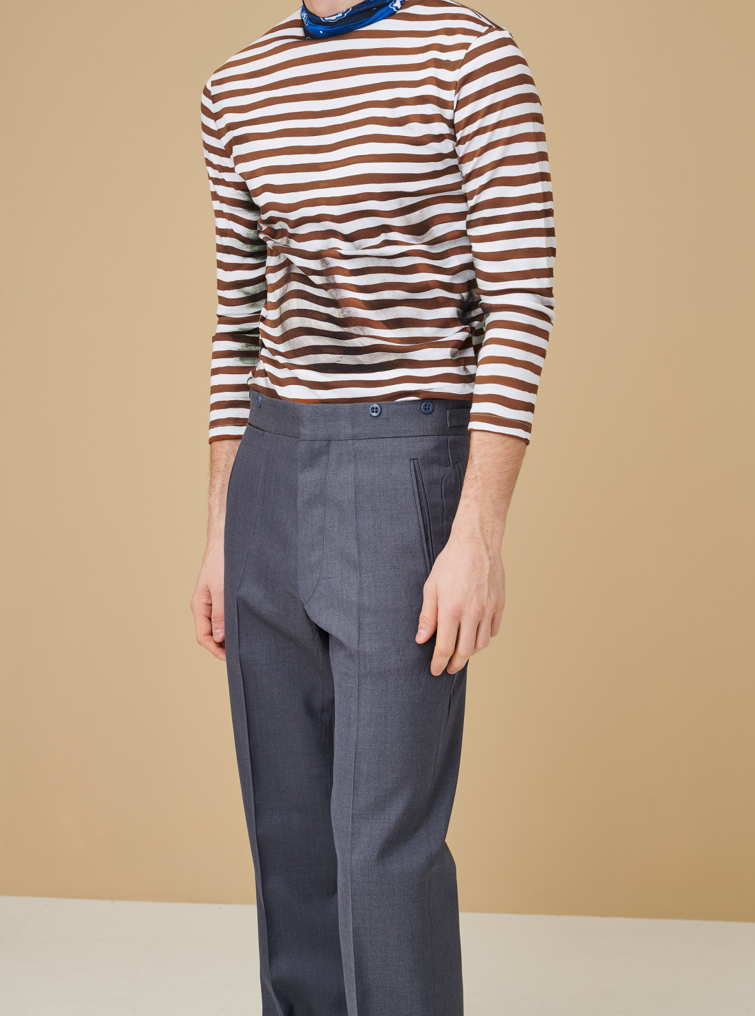 Mohair and silk trousers