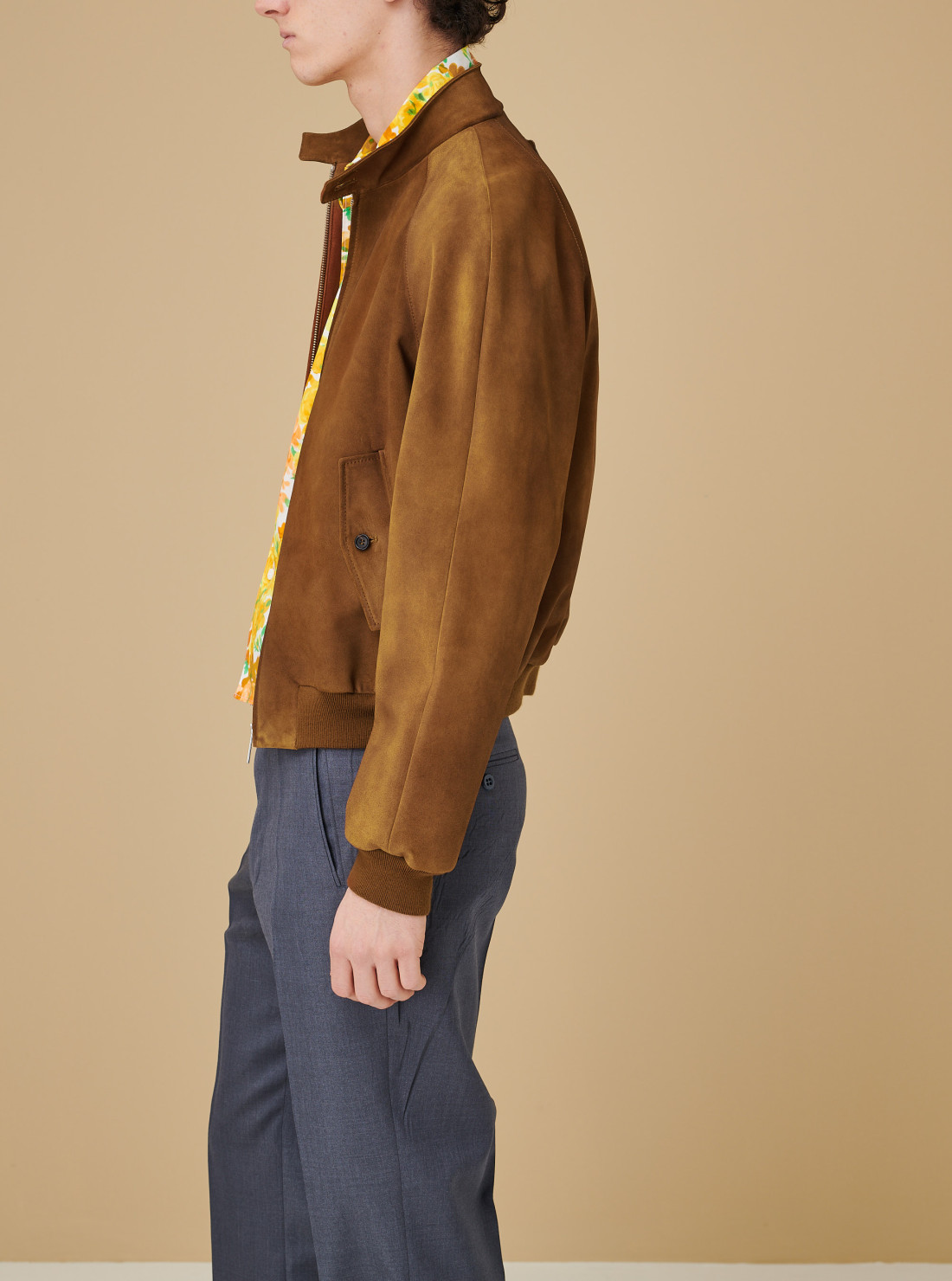 Suede Bomber Jacket