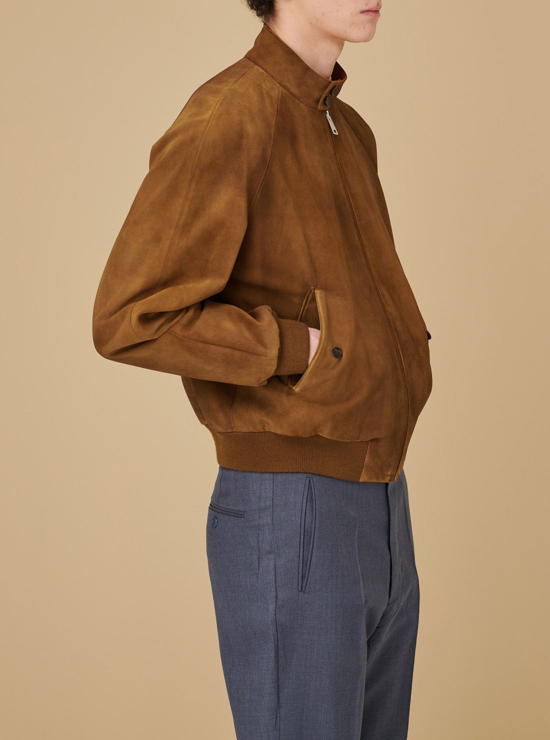 Suede Bomber Jacket