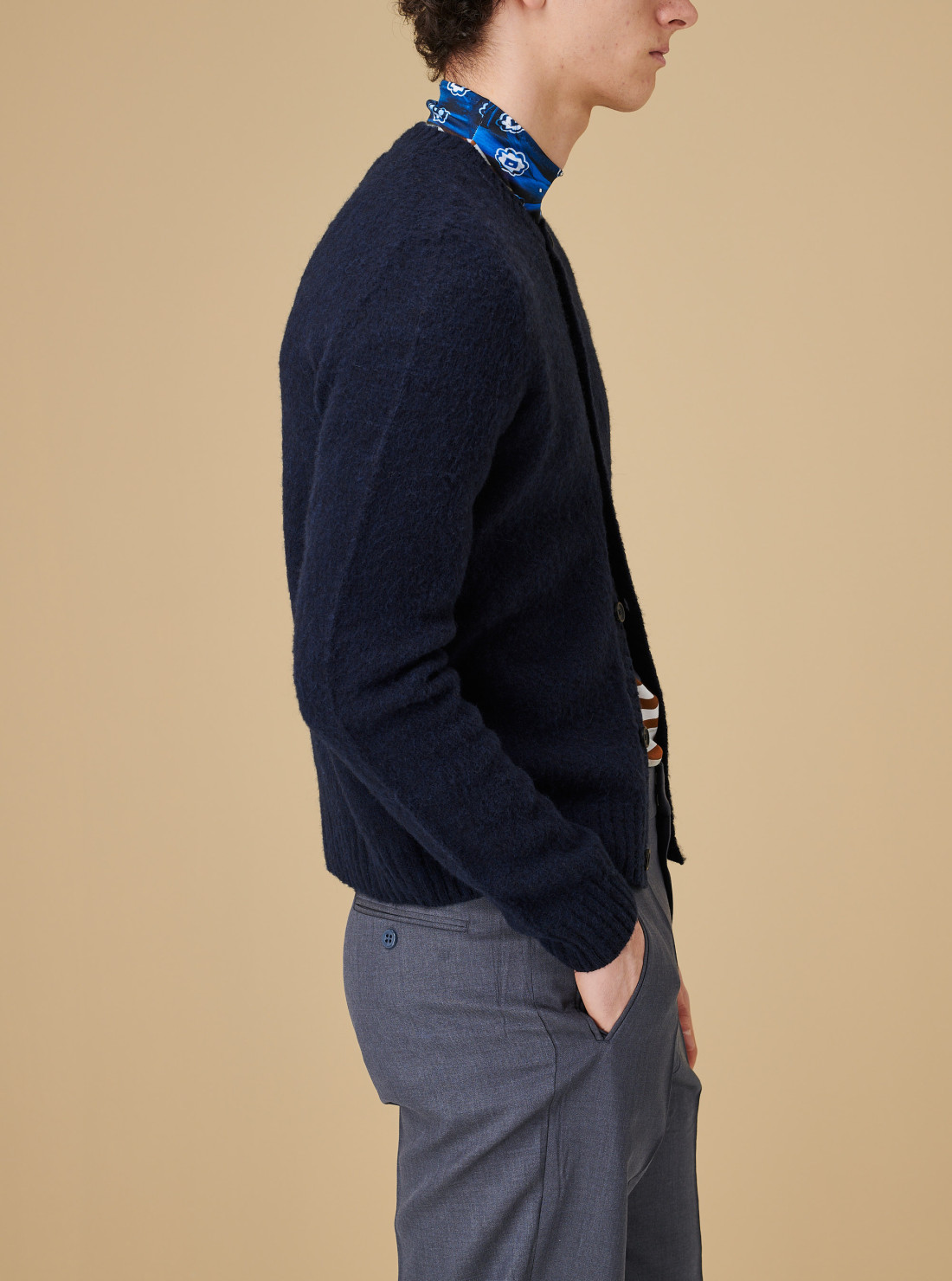 Cardigan en laine shetland