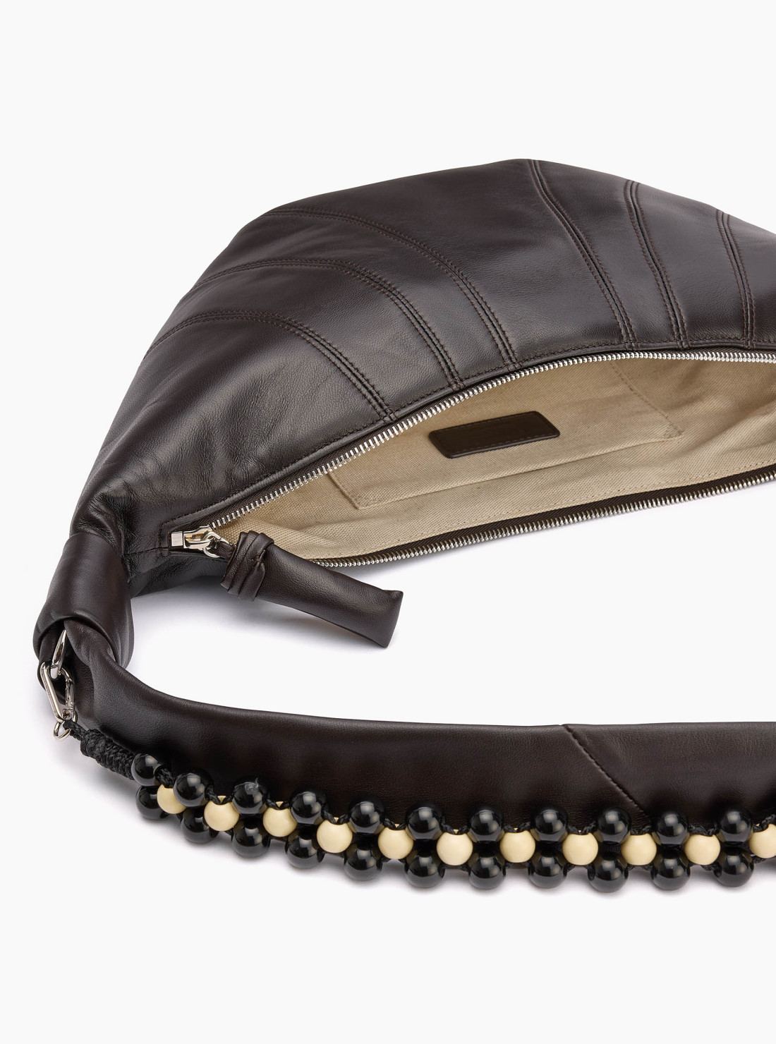Sac croissant medium à perles