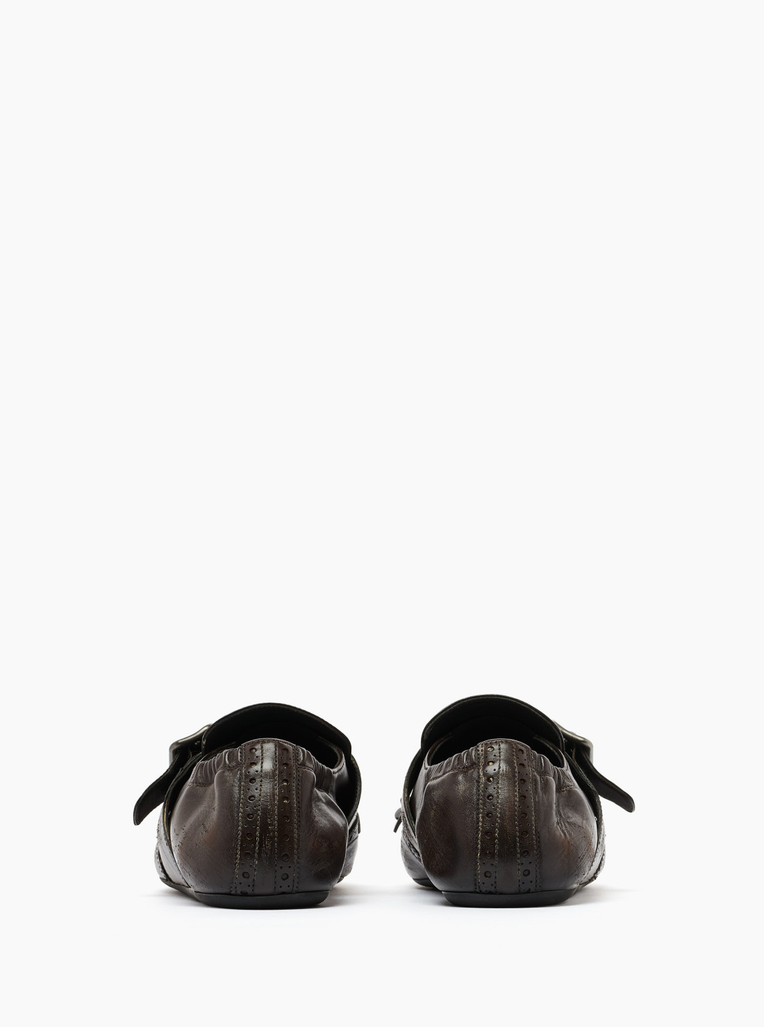 Fringed monk strap shoes