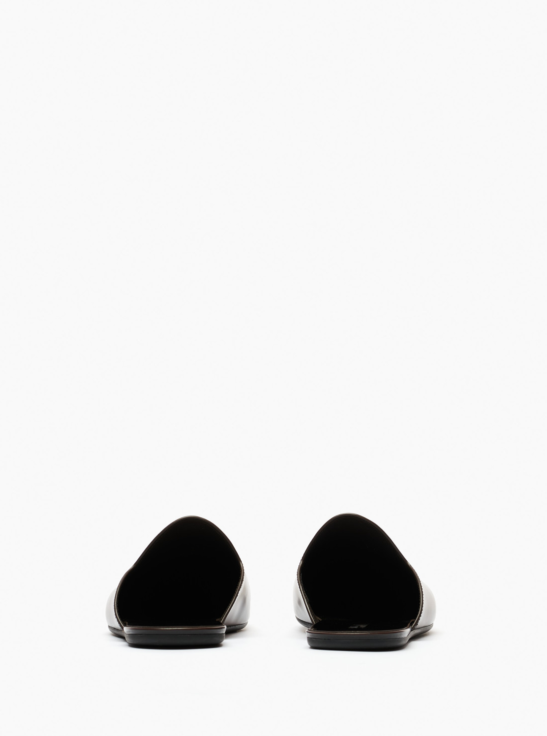 Mules en cuir brossé