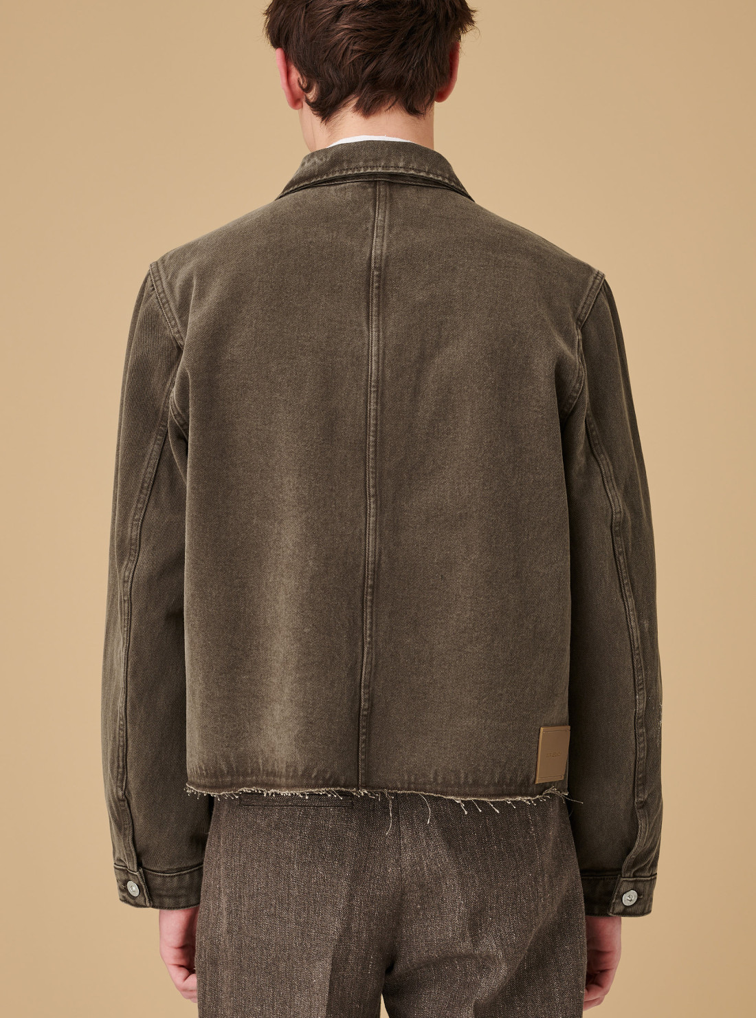 Double Front Down Jacket in Canvas BLUE Man