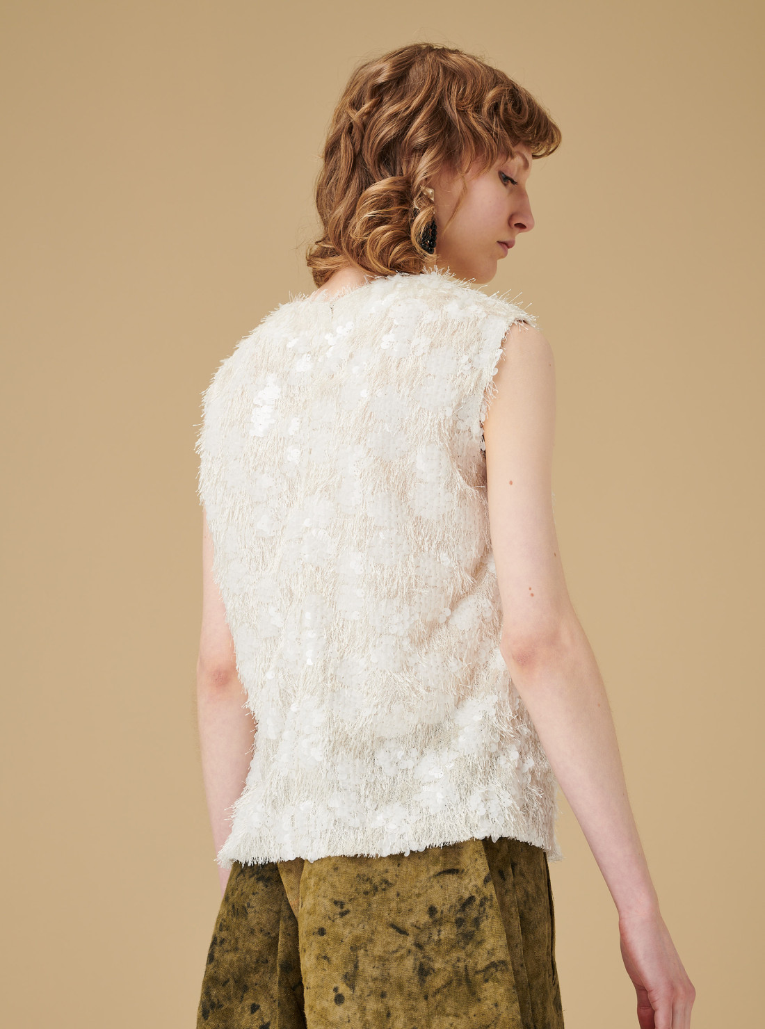Haut carta à sequins