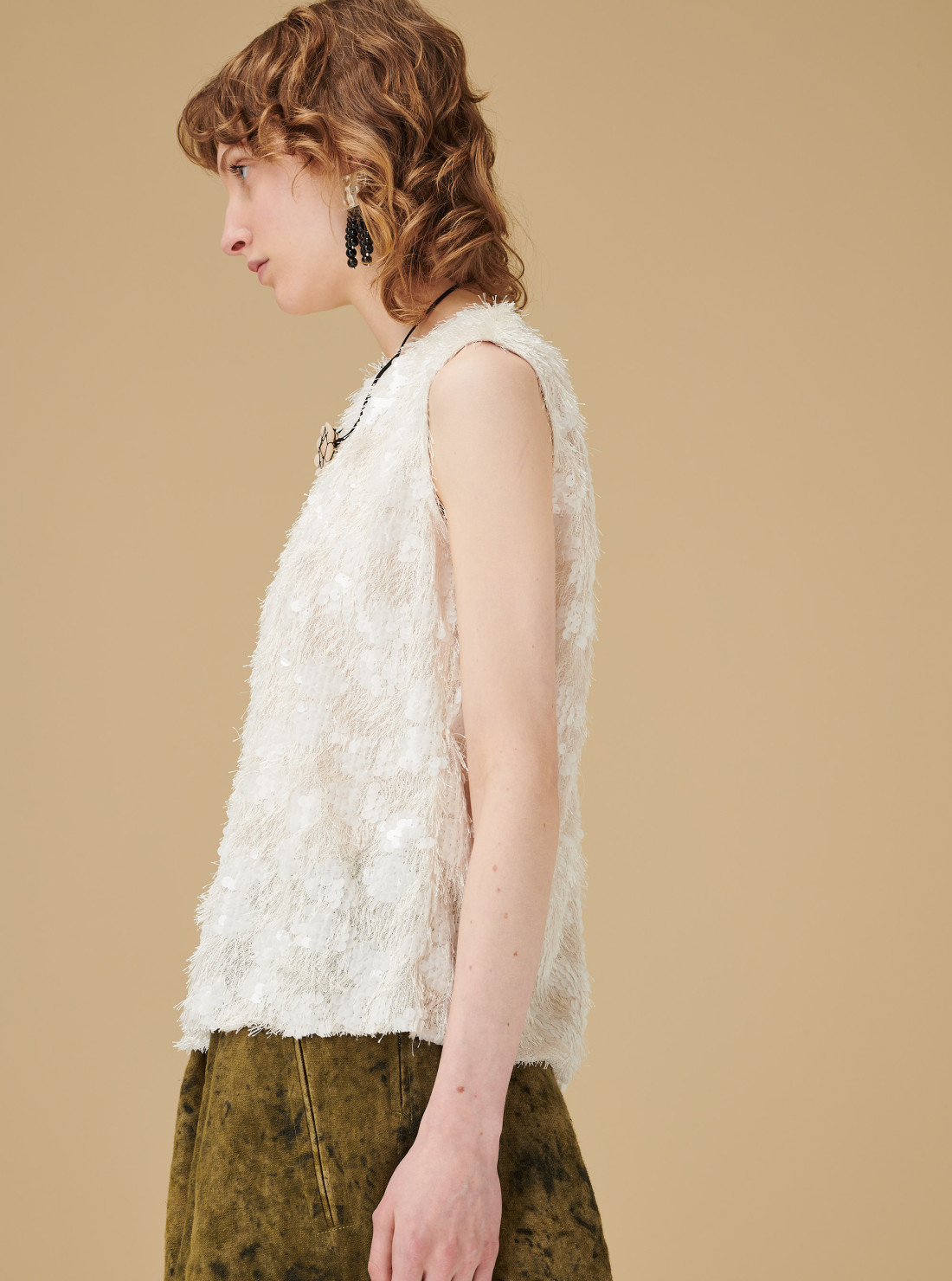 Haut carta à sequins