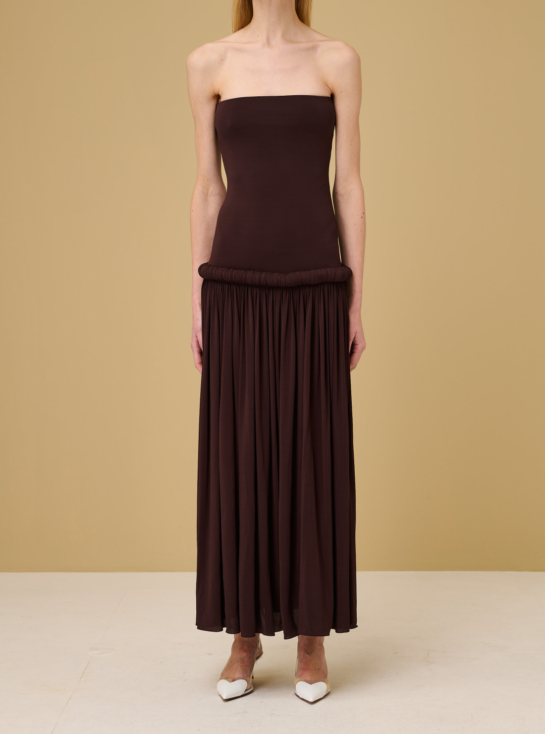 Robe bustier en jersey souple