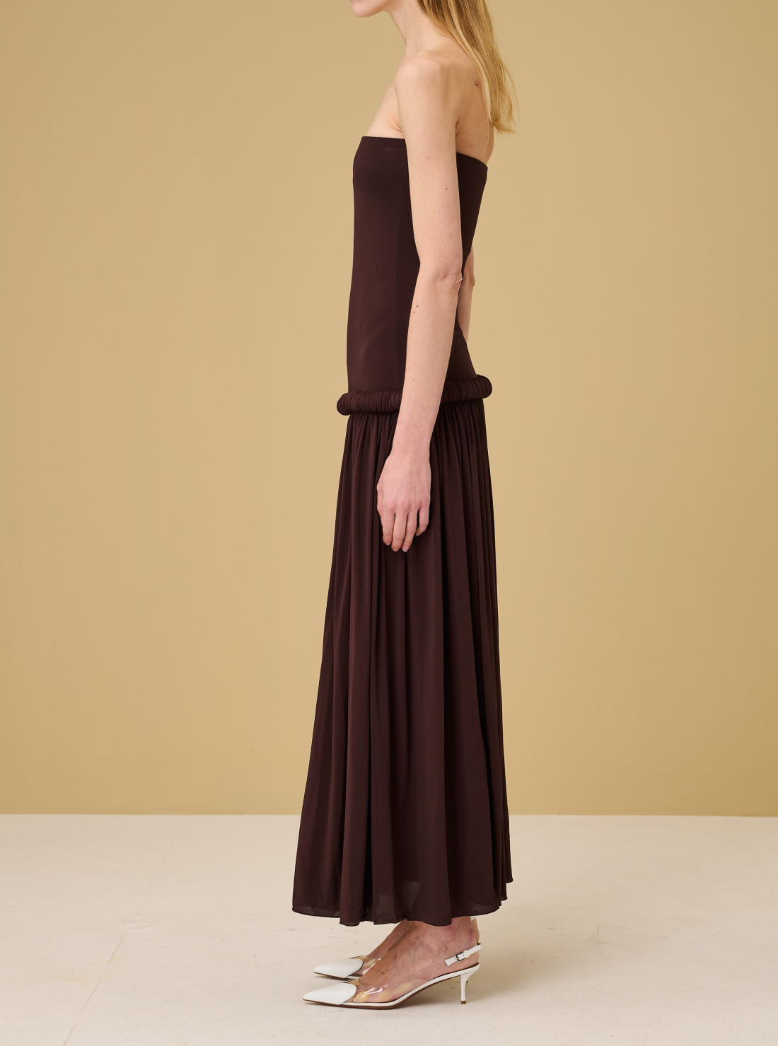 Robe bustier en jersey souple