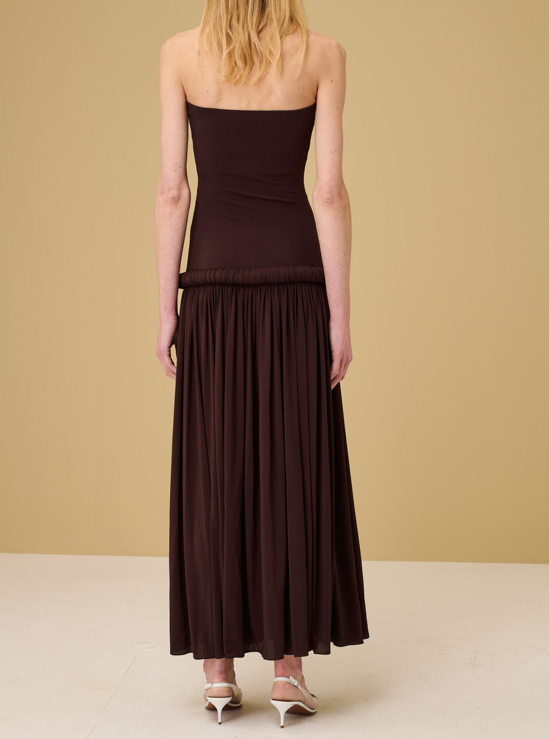 Robe bustier en jersey souple