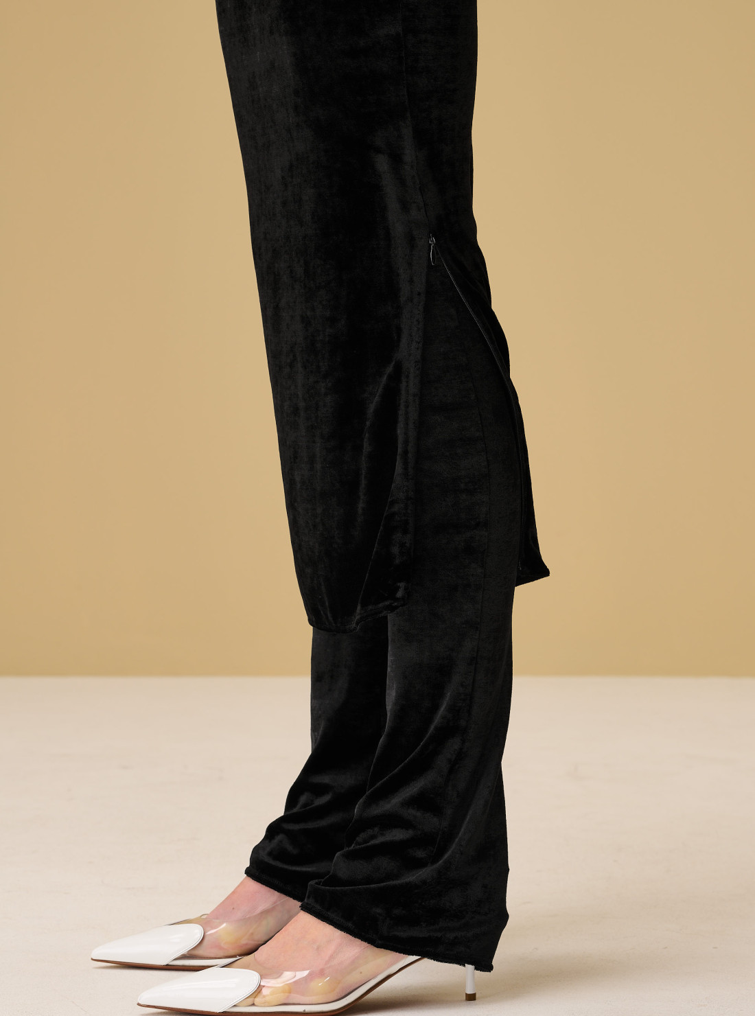 Velvet skirt-pants