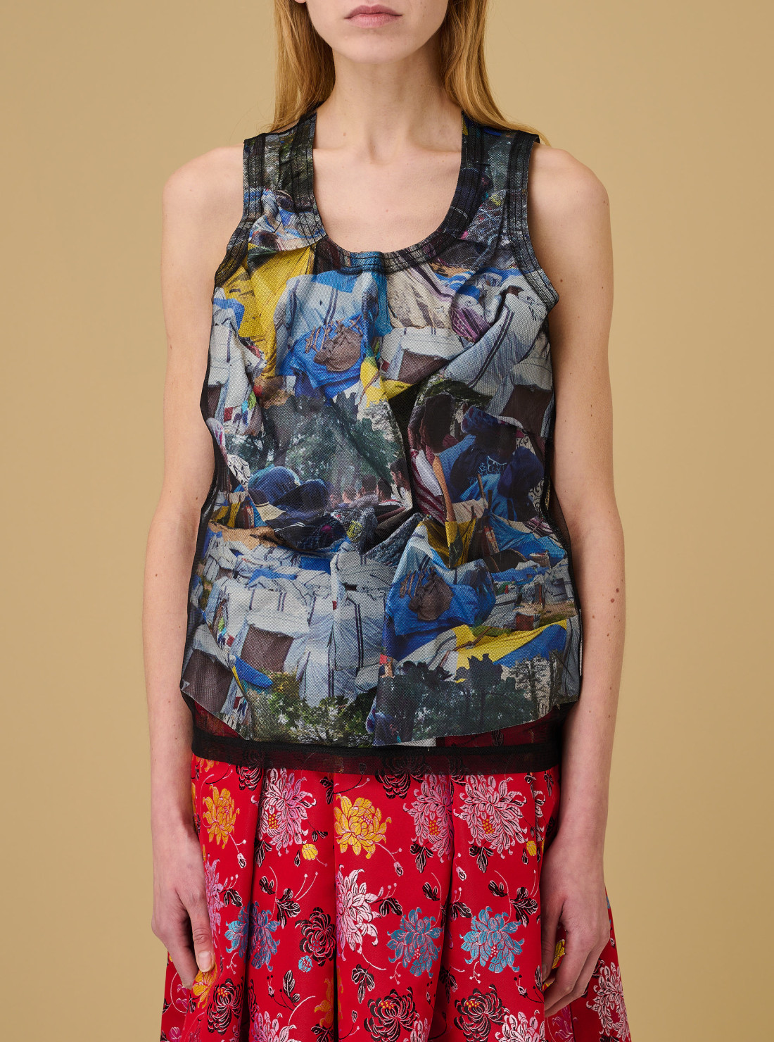 Layered printed top