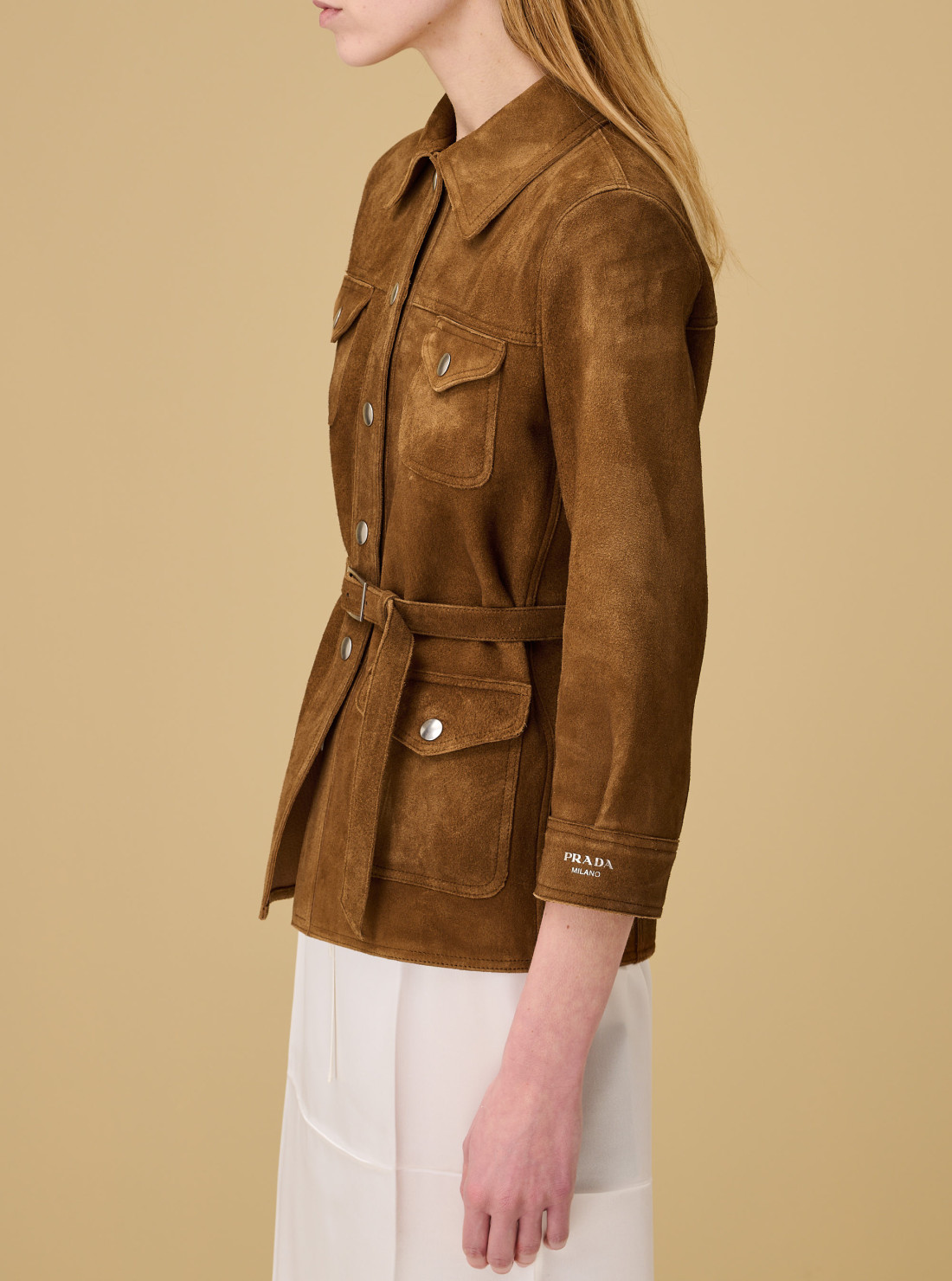 Suede safari jacket