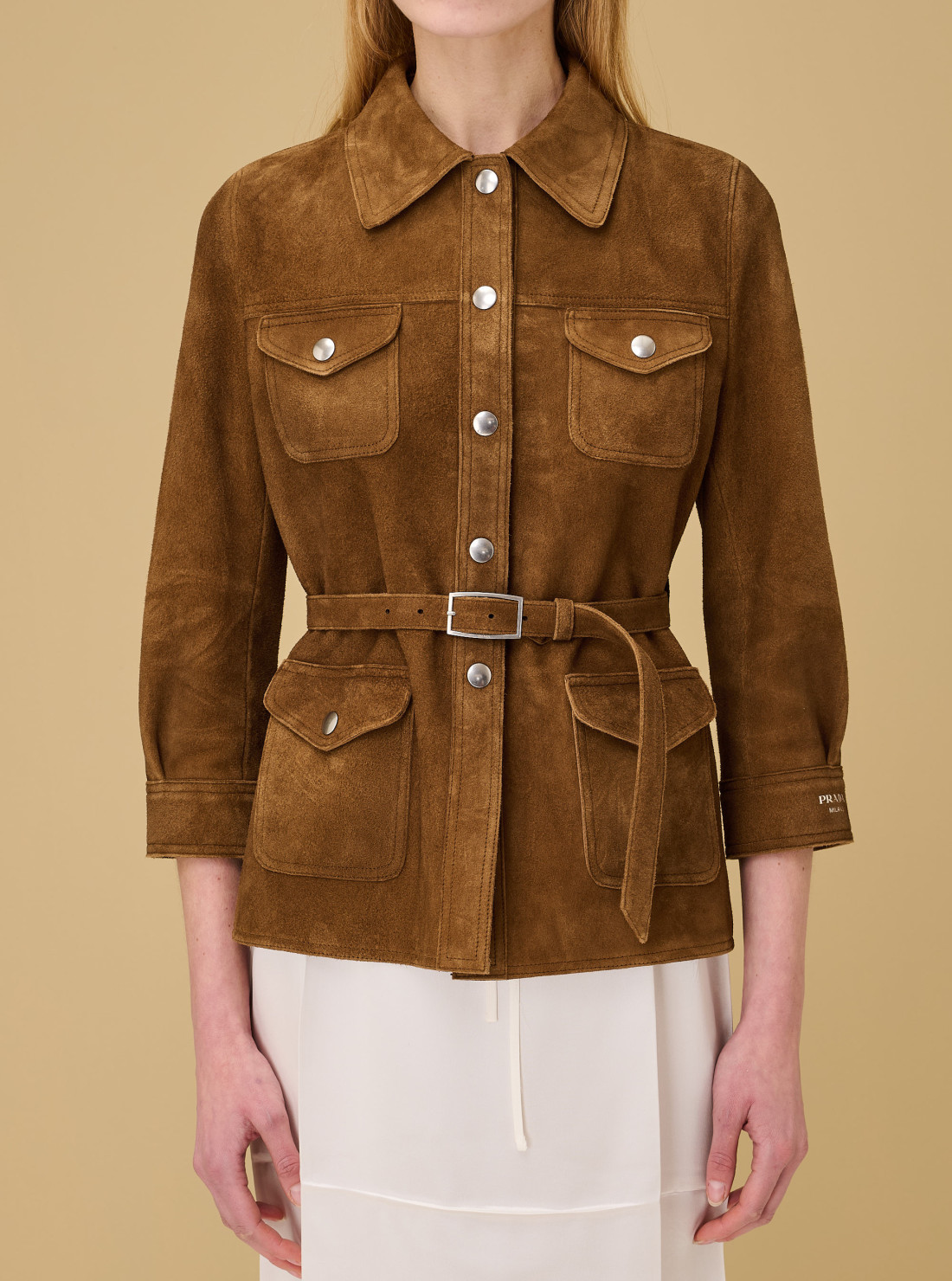 Suede safari jacket
