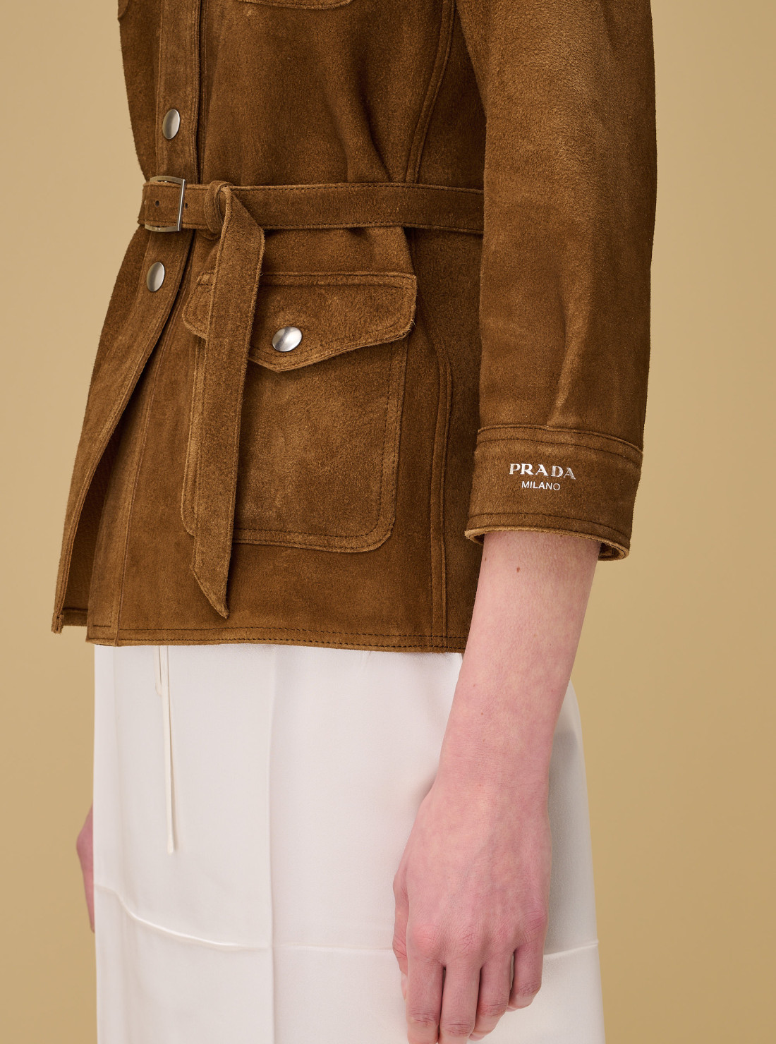 Suede safari jacket