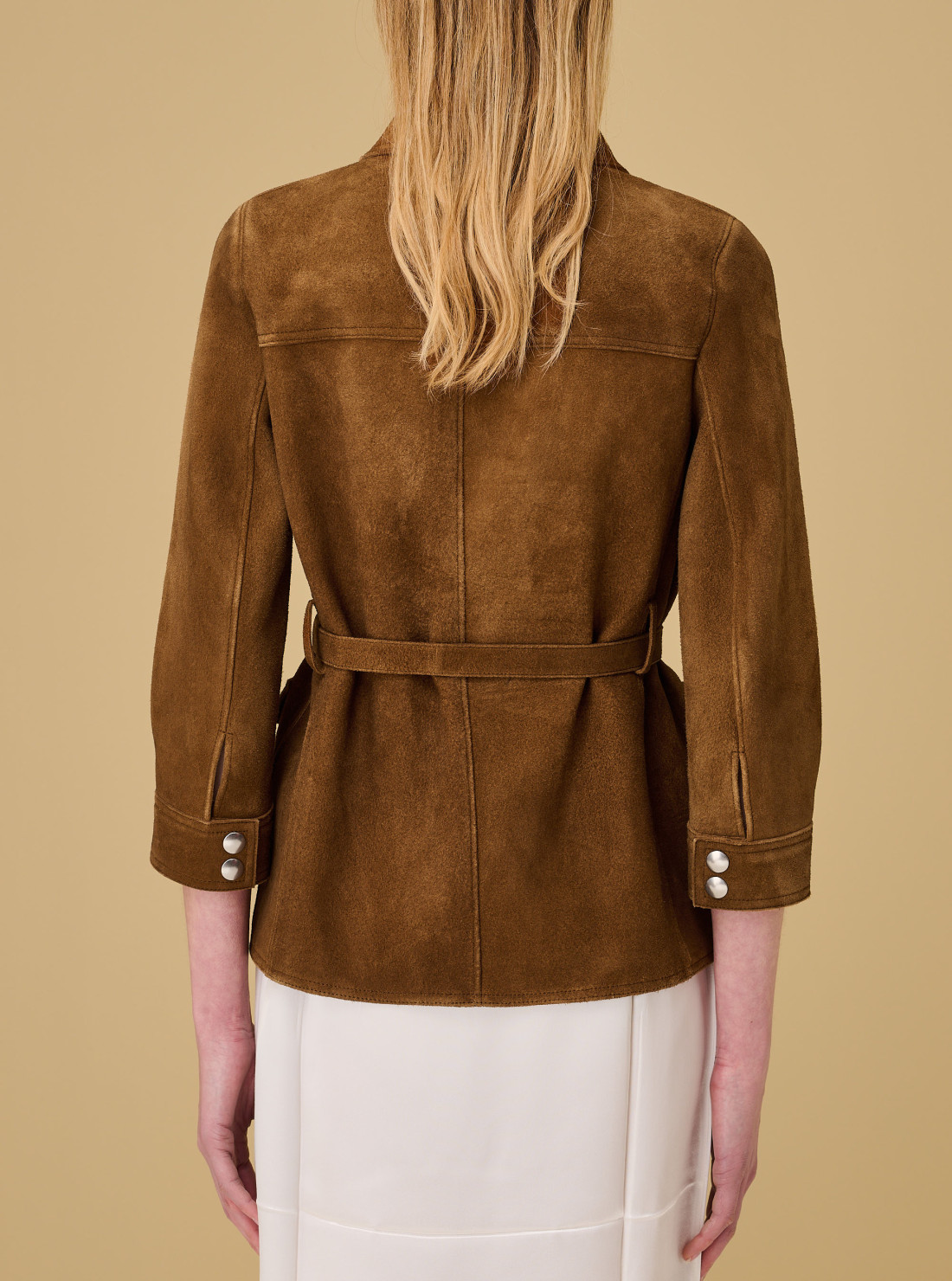 Suede safari jacket