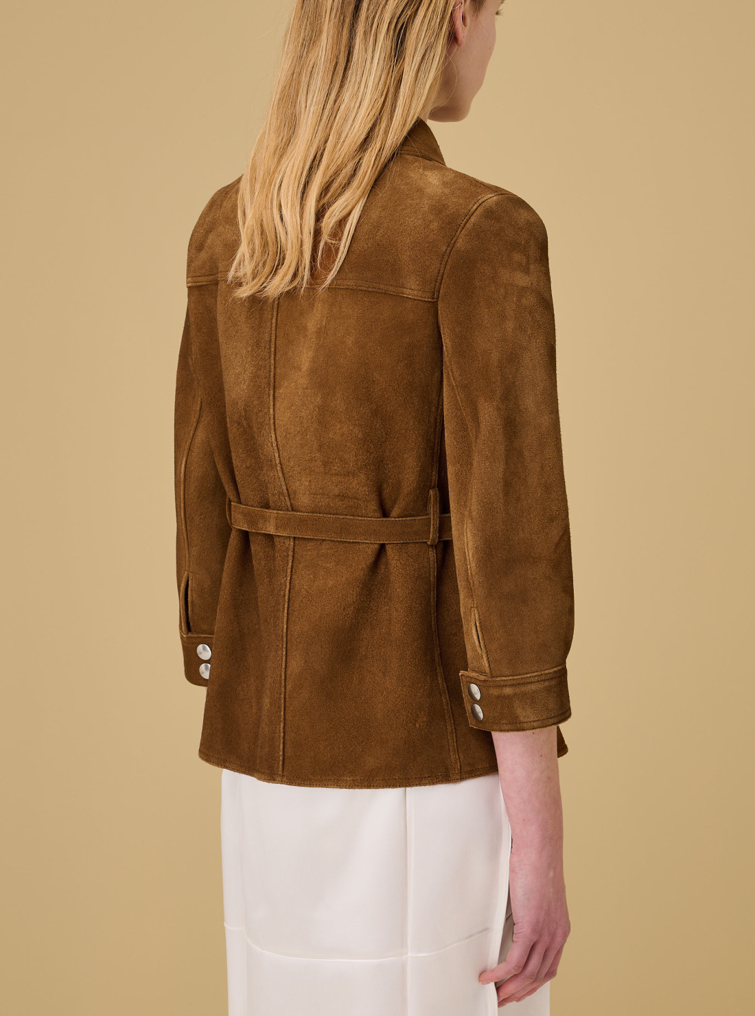 Suede safari jacket