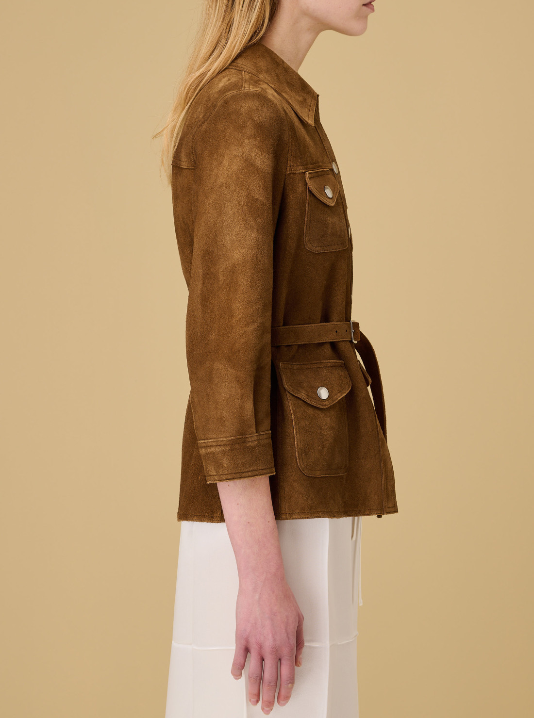 Suede safari jacket