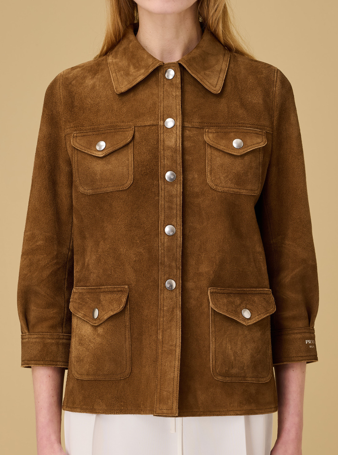 Suede safari jacket