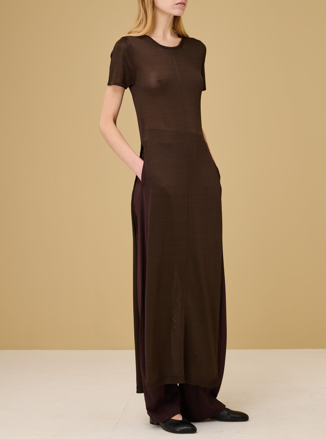 Column Dress With Slits