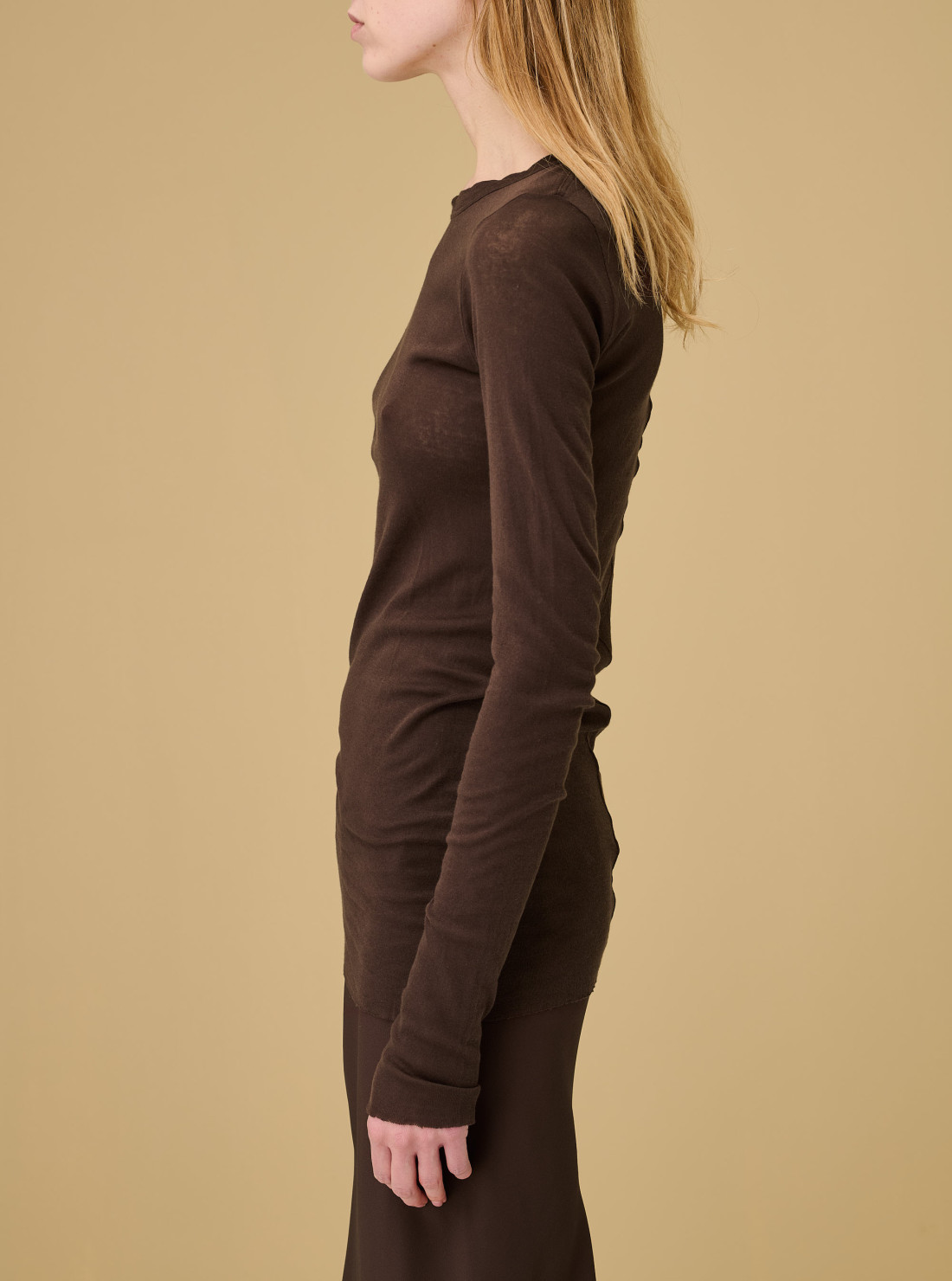 Rib longsleeves t-shirt