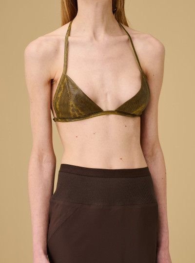 Soutien gorge en cuir de serpent
