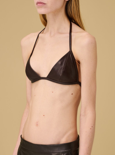 Leather bra