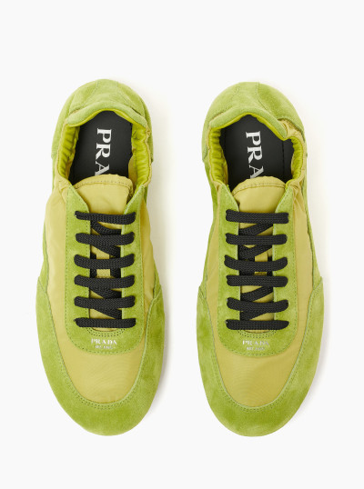 Collapse Re-Nylon and suede sneakers